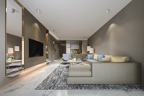 Interior de una vivienda moderna y comoda